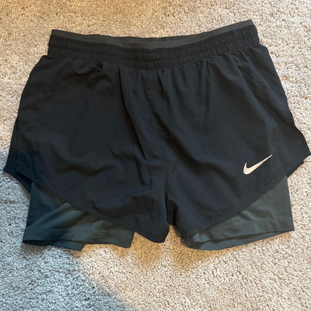 Nike Black and Gray Running Shorts